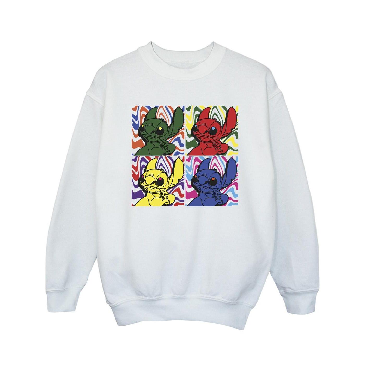 Image of Lilo & Stitch Pop Art Sweatshirt Unisex Weiss 140/146