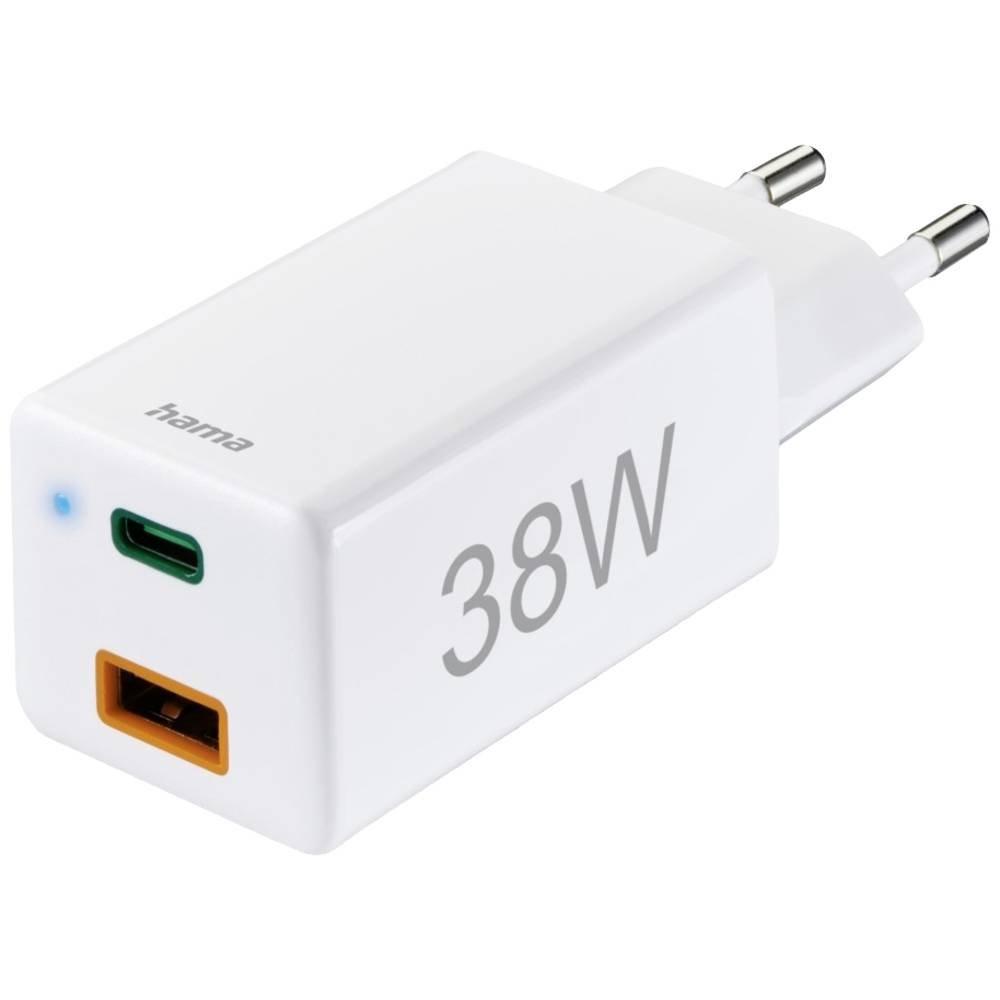 Image of Schnellladegerät, 1x USB-C PD, 1x USB-A QC, Mini-Ladegerät, 38 W