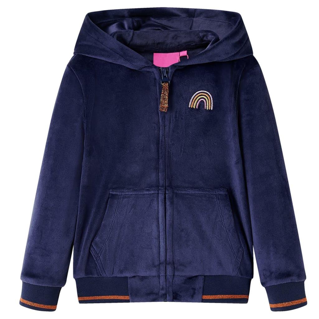 Image of Kinder Kapuzenjacke Polyester Unisex Blau 116