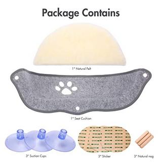 Alopini  Katzen-Fensterliege Fensterbank mit Matten und Saugnapf zum Sonnenbaden, bis 20 KG 