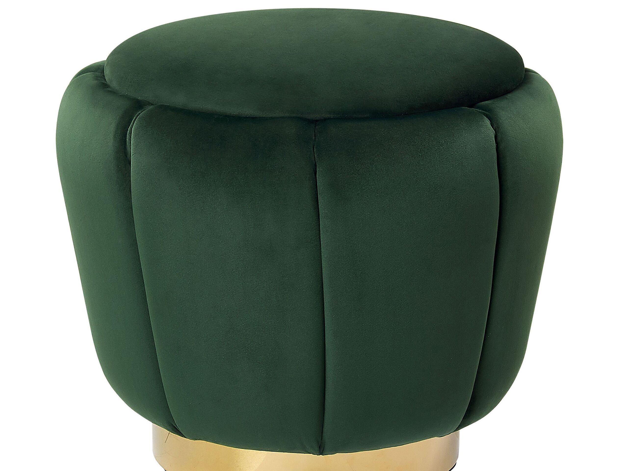 Beliani Pouf aus Samtstoff Glamourös IRVING  