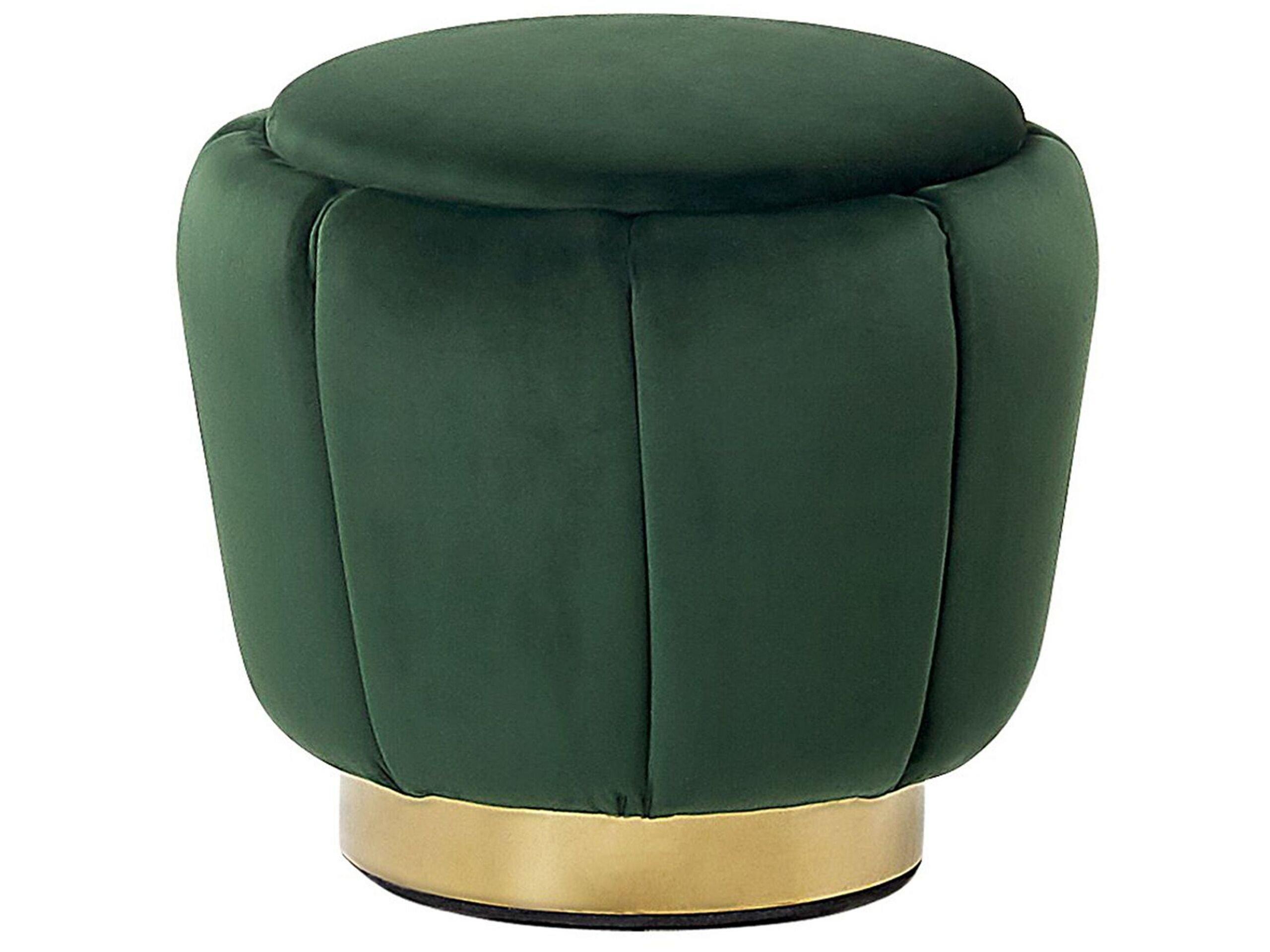 Image of Pouf aus Samtstoff Glamourös IRVING Pouf aus Samtstoff Glamourös IRVING