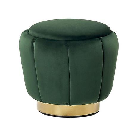 Beliani Pouf en Velours Glamour IRVING  