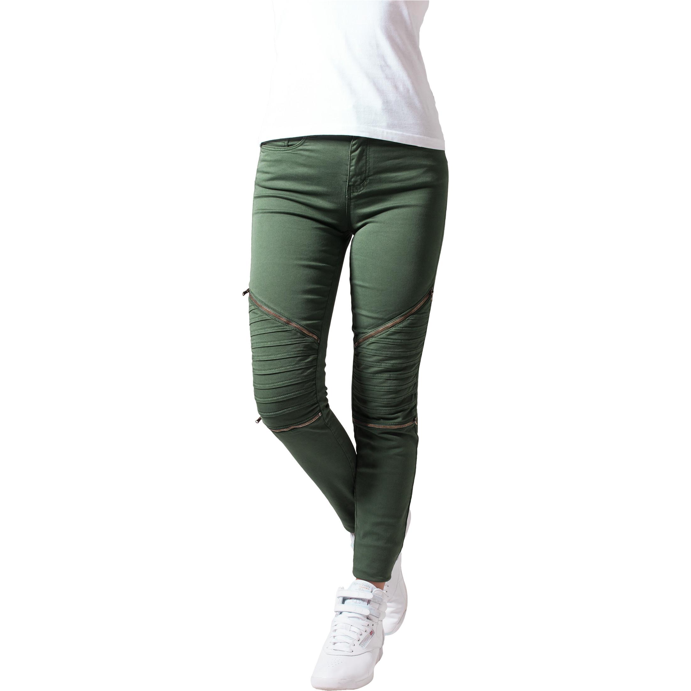 Image of Hose Damen Urban Classic Stretch Biker Unisex Olivegrün 27