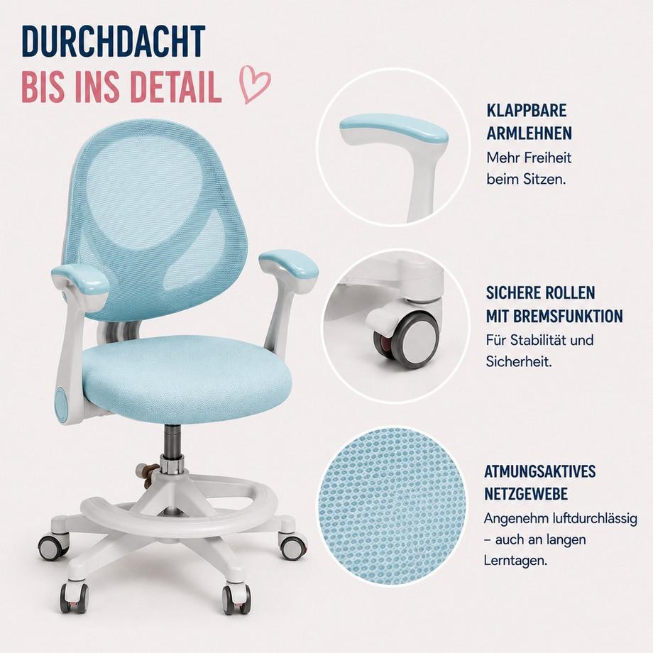 KAMA Ergonomischer Kinder-Bürostuhl  