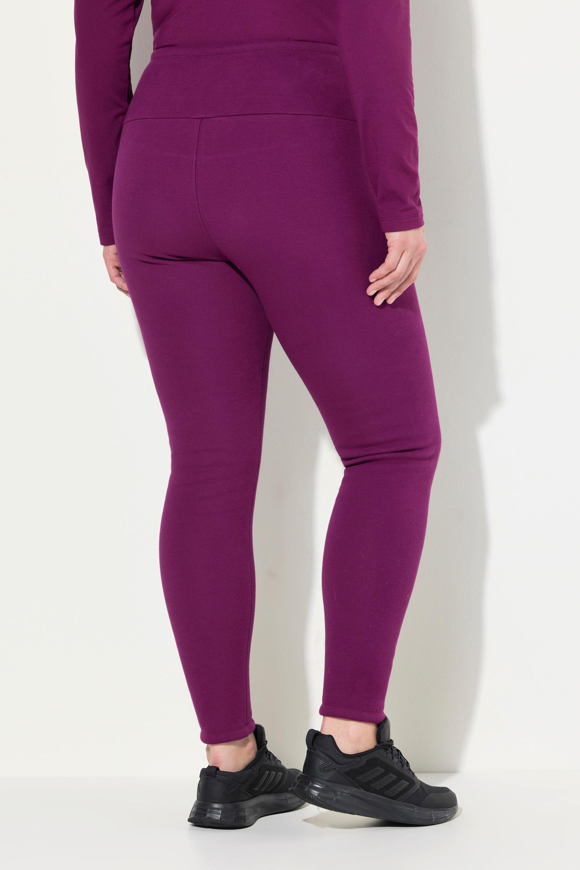 Ulla Popken  Leggings caldissimi a vita alta con fodera di pelliccia sintetica 