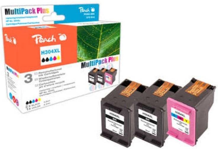 Peach  Tinte HP Nr. 304XL Multipack Plus black+color, je 2x15ml, 1x13ml 