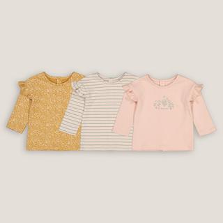 La Redoute Collections  Lot de 3 T-shirts en coton fantaisie 