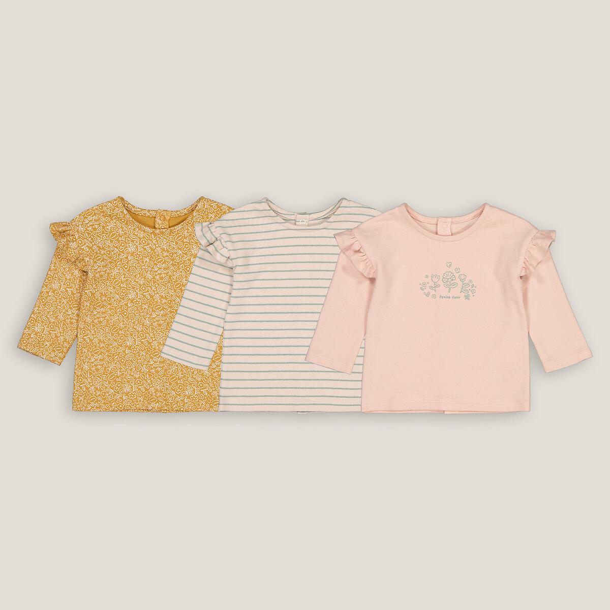 La Redoute Collections  Lot de 3 T-shirts en coton fantaisie 