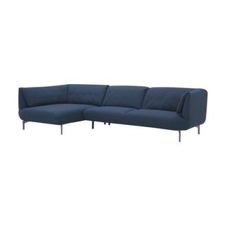 Vente-unique Ecksofa - Ecke links - Stoff - Blau - ANGELINA  