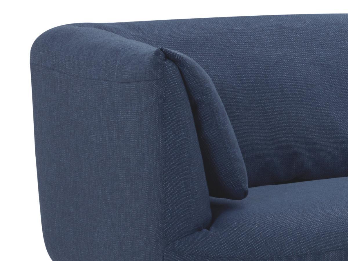 Vente-unique Ecksofa - Ecke links - Stoff - Blau - ANGELINA  