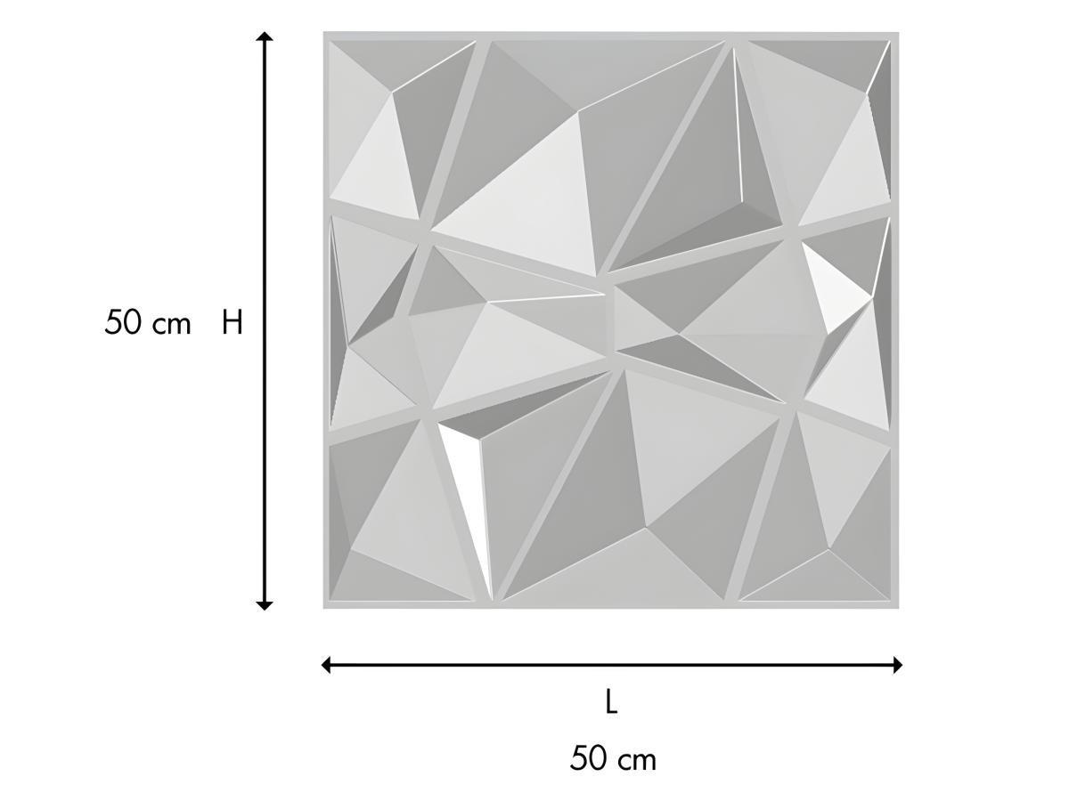 Vente-unique Panneau mural 3D à  peindre pack de 3m² lot de pièces ANGLY  