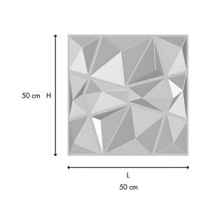 Vente-unique Panneau mural 3D à  peindre pack de 3m² lot de pièces ANGLY  