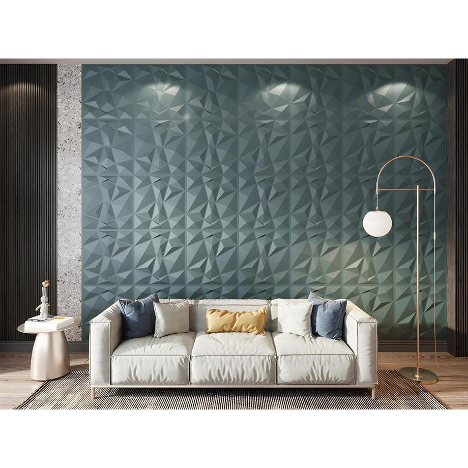 Vente-unique Pannello da parete 3D ANGLY da dipingere Confezione da 3 m² Lotto da pezzi  