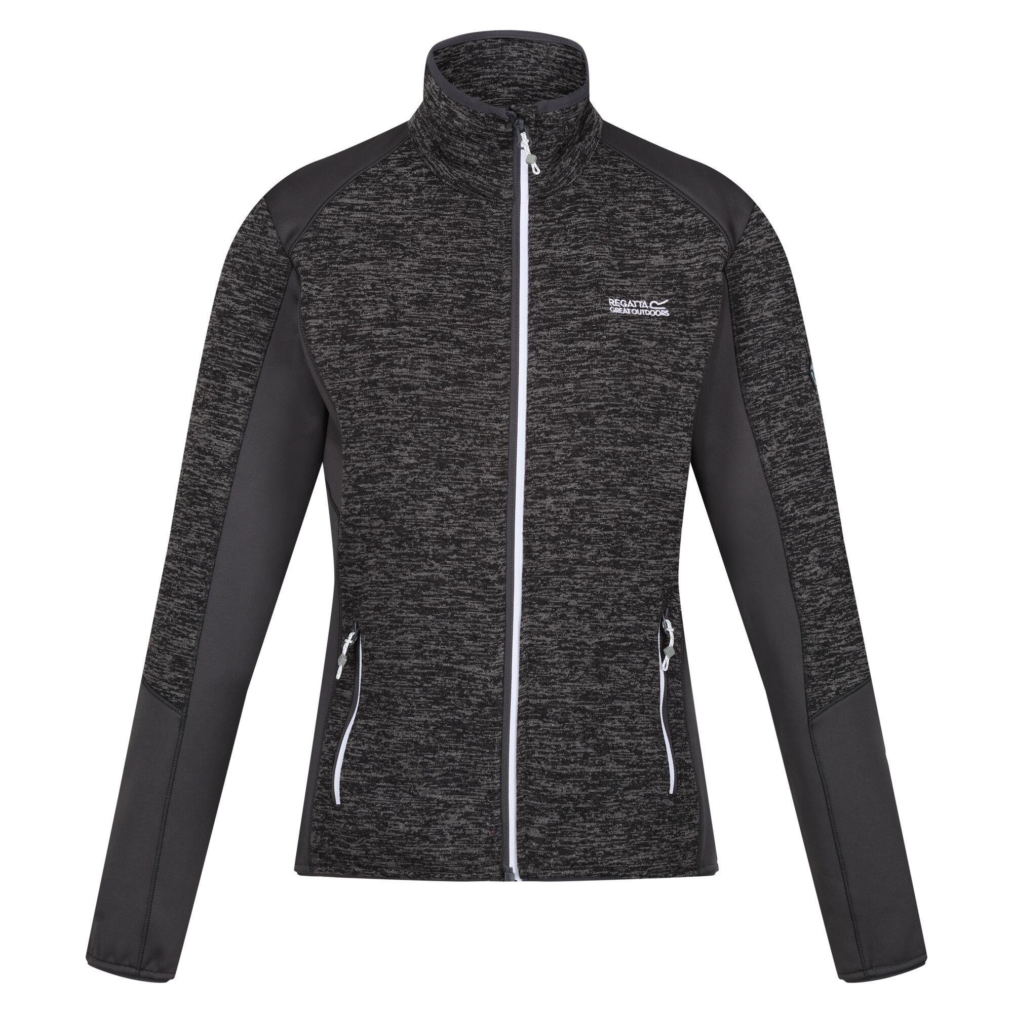 Image of Lindalla V Fleecejacke Durchgehender Reißverschluss Damen Grau 36