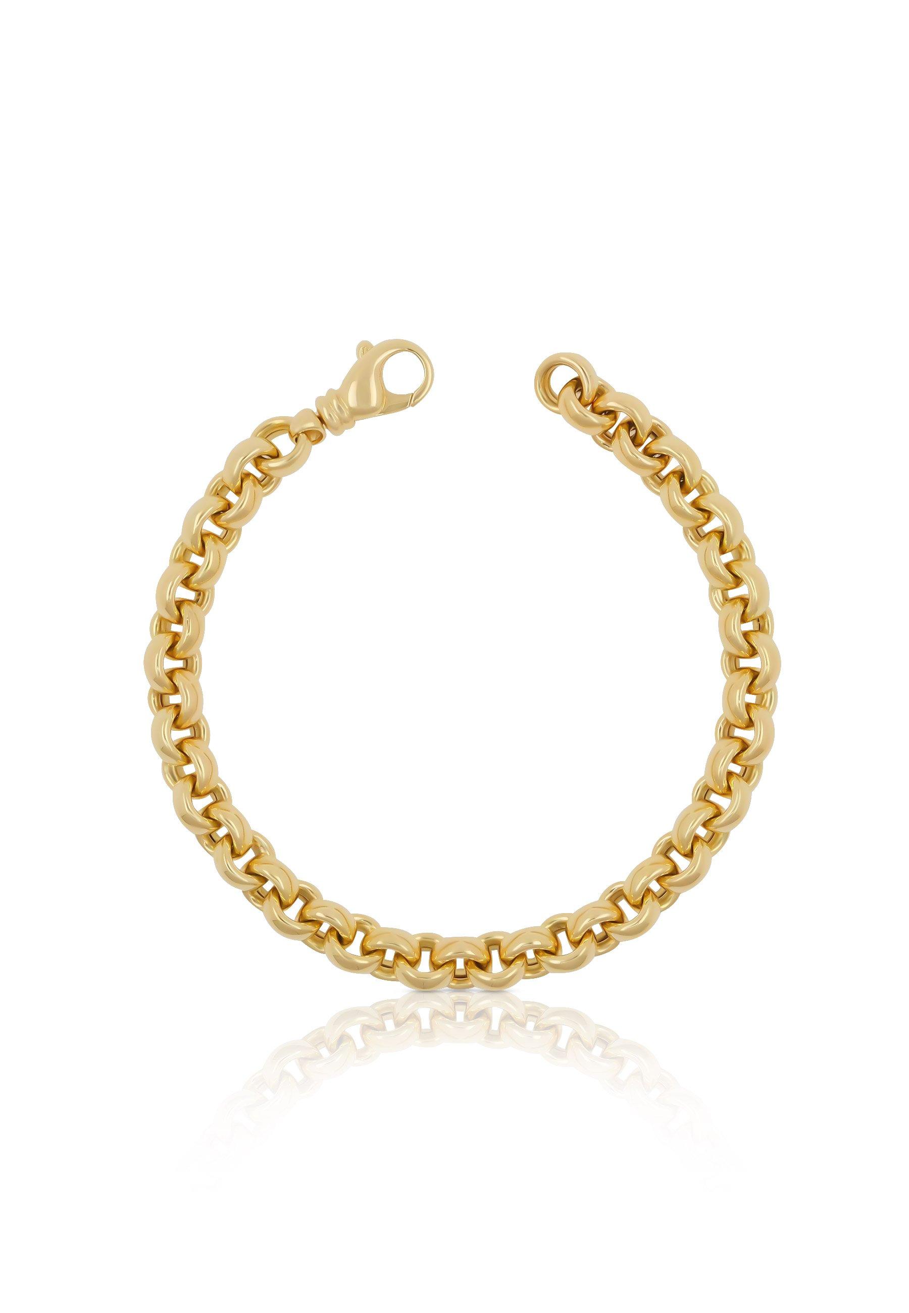 MUAU Schmuck  Bracelet jaseron en or jaune 750 20cm, 7,7mm 