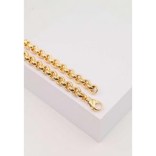 MUAU Schmuck  Bracelet jaseron en or jaune 750 20cm, 7,7mm 