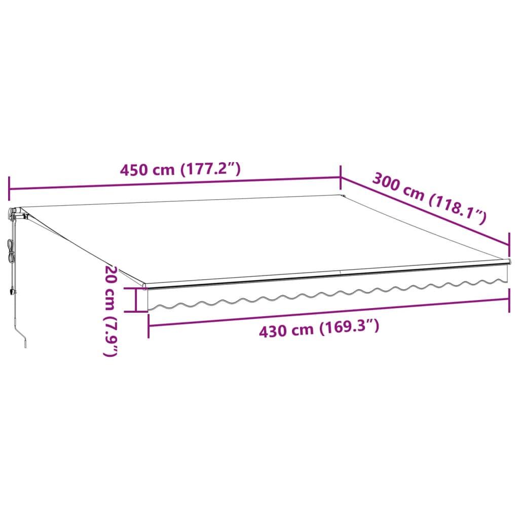 VidaXL Einziehbare markise aluminium  