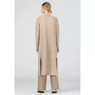 HALLHUBER  Manteau en maille de laine-cachemire à motif perlé Beige