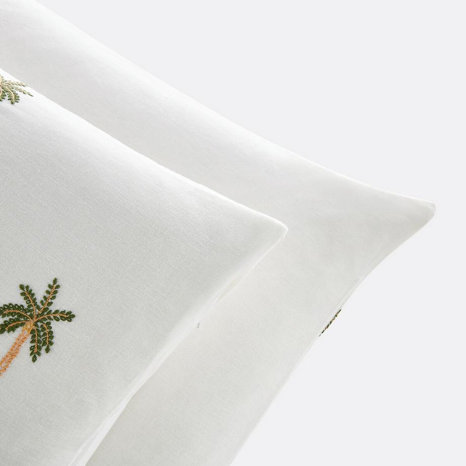 La Redoute Intérieurs Ravenel Cotone Lino Lavato Federa Ricamata  