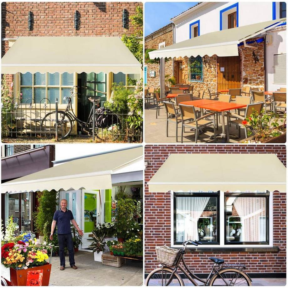 Northix Einziehbare Markise mit Kurbel  