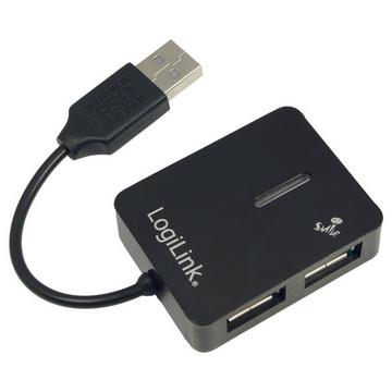 USB 2.0 4-Port Hub 480 Mbit/s Schwarz