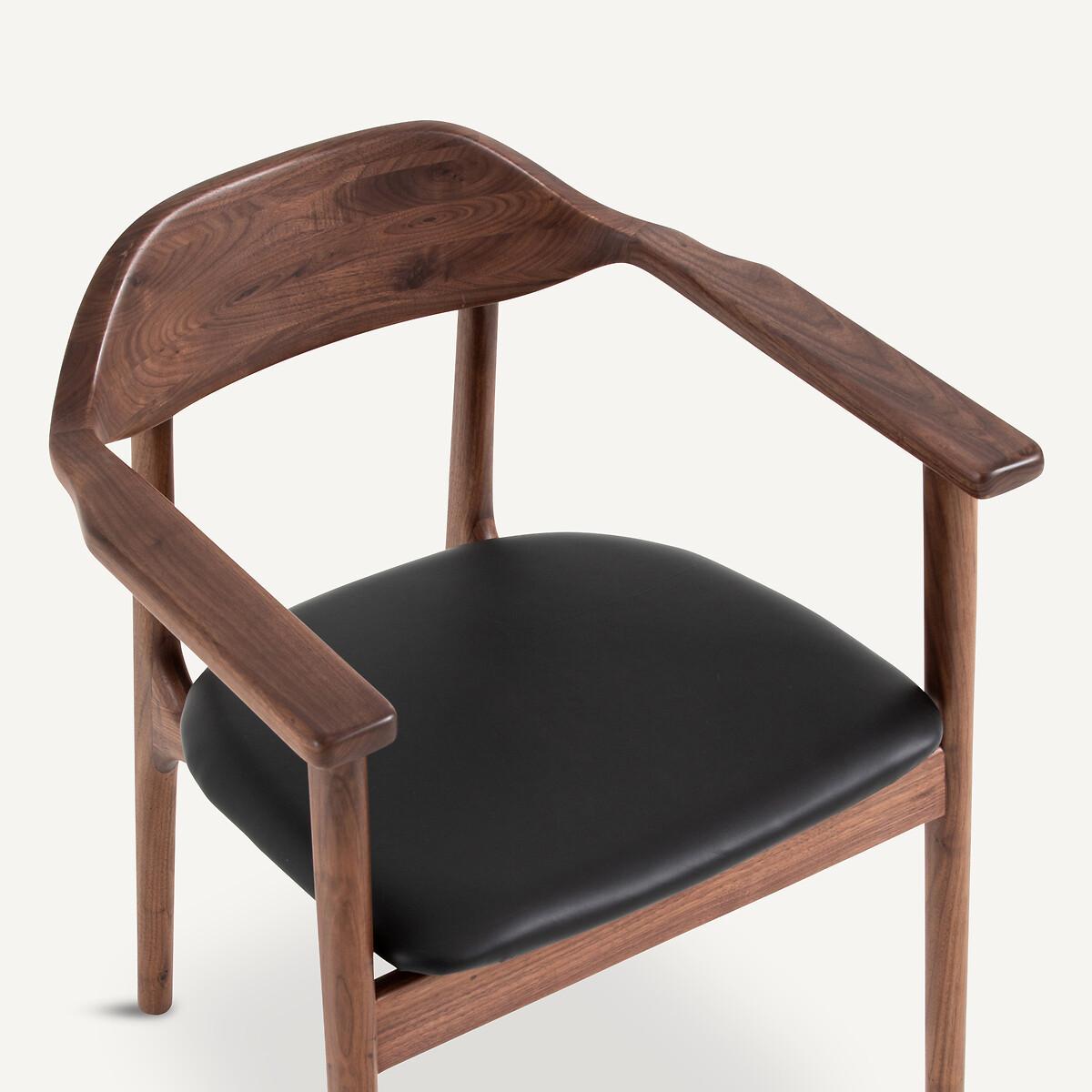 AM.PM Fauteuil de table noyer/cuir Arié  