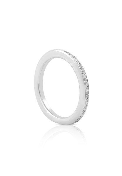 MUAU Schmuck  Mémoire Ring Diamant 0.30ct. Weissgold 750 