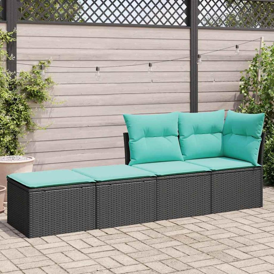 VidaXL set divano da giardino Polirattan  