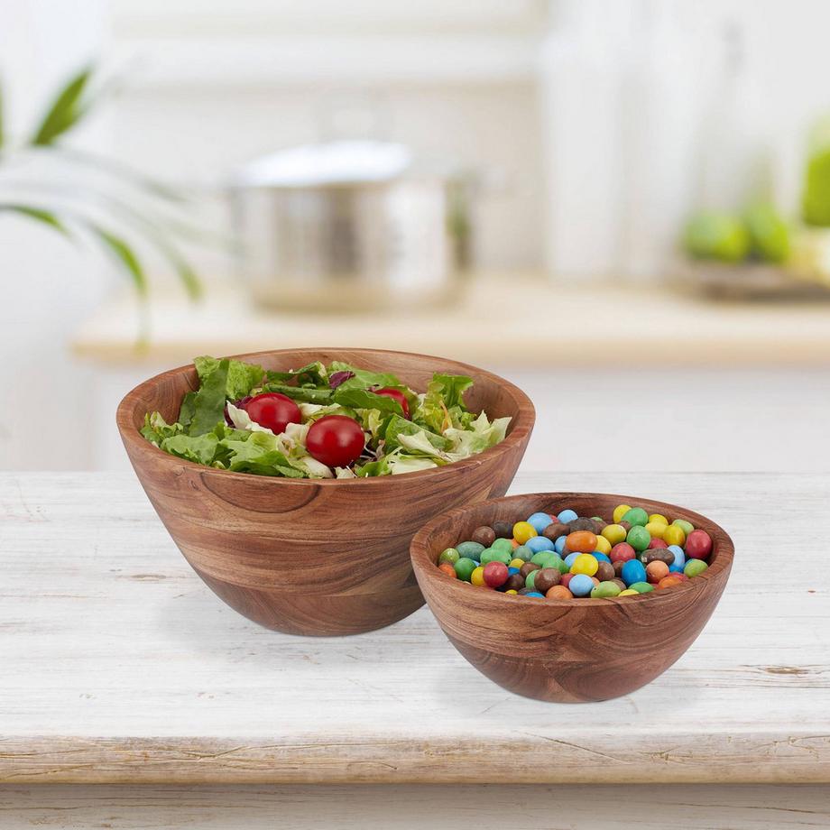 B2X  Salatschüssel 2er Set Akazienholz 