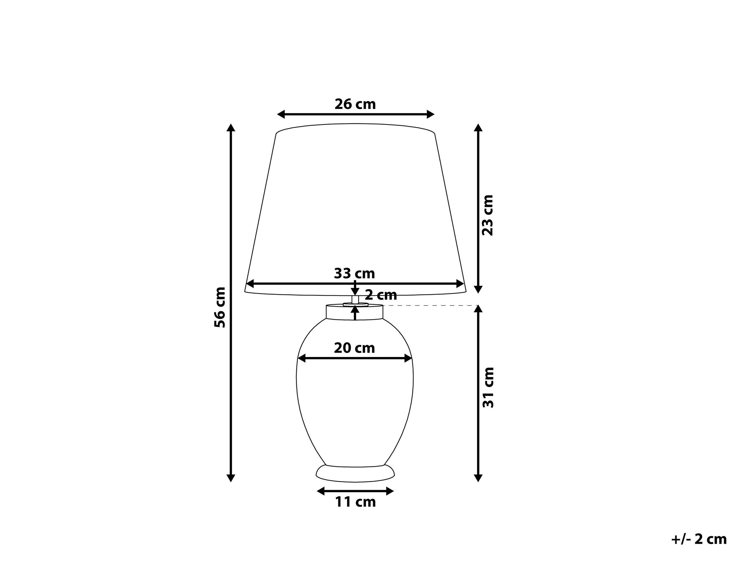 Beliani Lampe à poser en Céramique Rétro BRENTA  