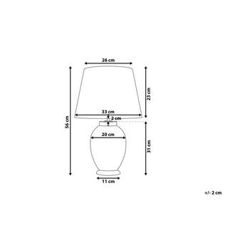 Beliani Lampe à poser en Céramique Rétro BRENTA  