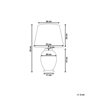 Beliani Lampe à poser en Céramique Rétro BRENTA  