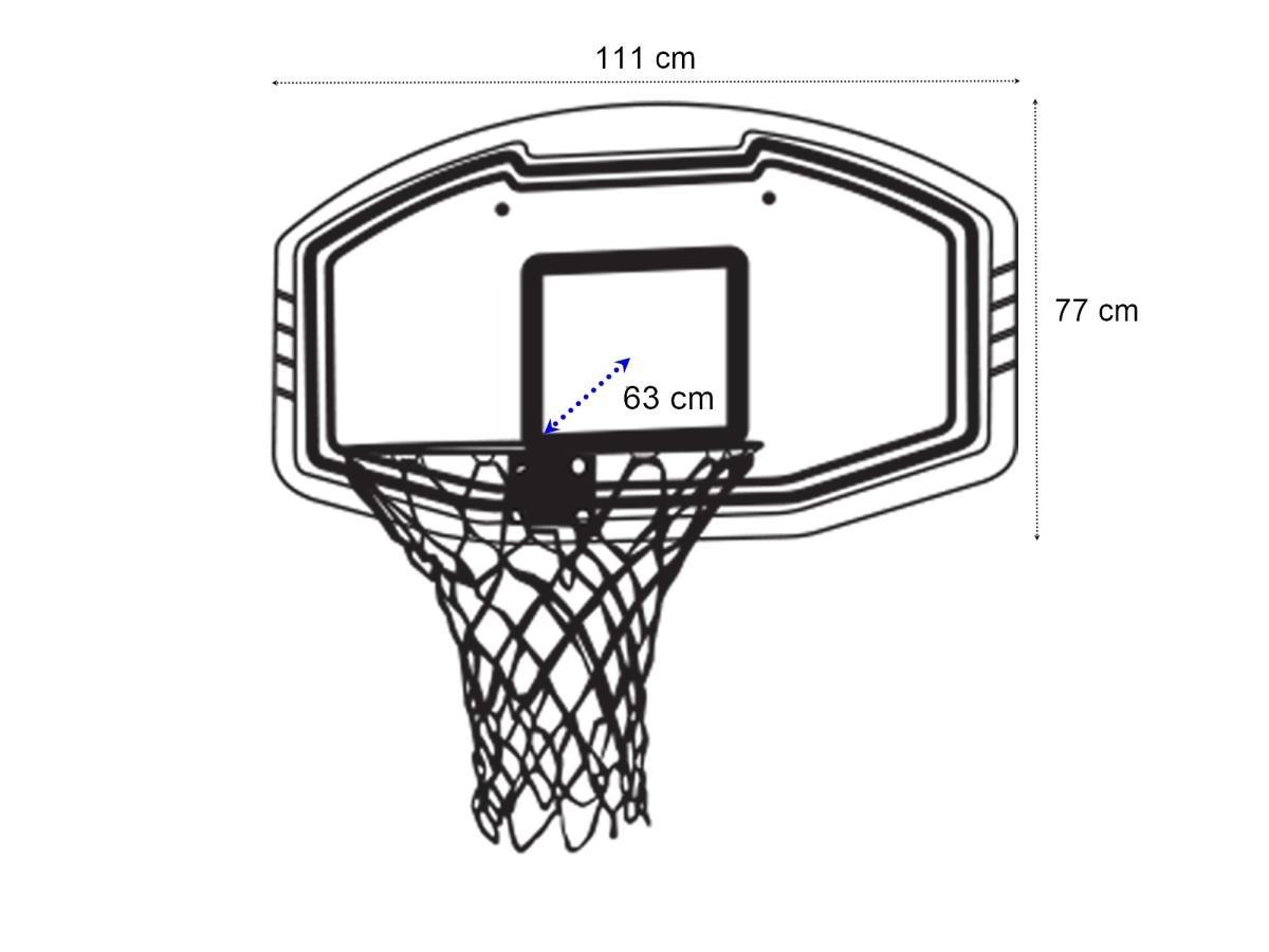 Vente-unique  Canestro da pallacanestro da parete L111 x H77 cm Bianco - BEMIDJI 