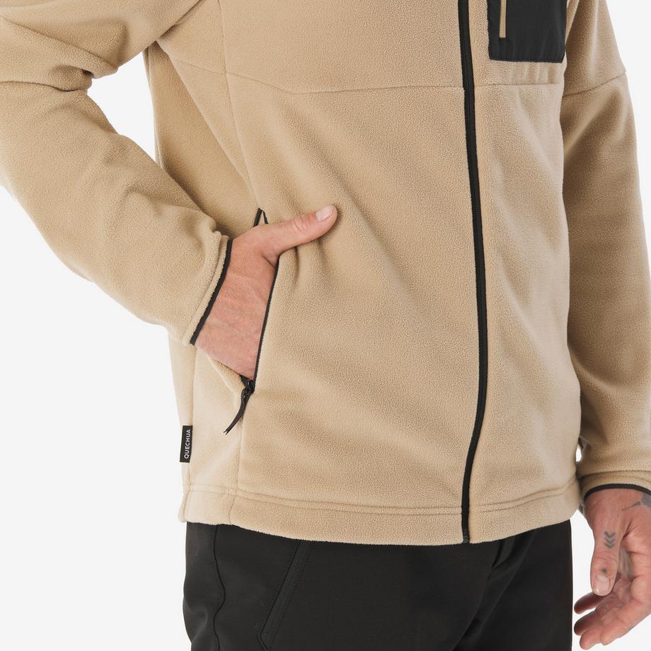 QUECHUA Fleecejacke mit durchgehendem Reissverschluss für Bergwanderungen  