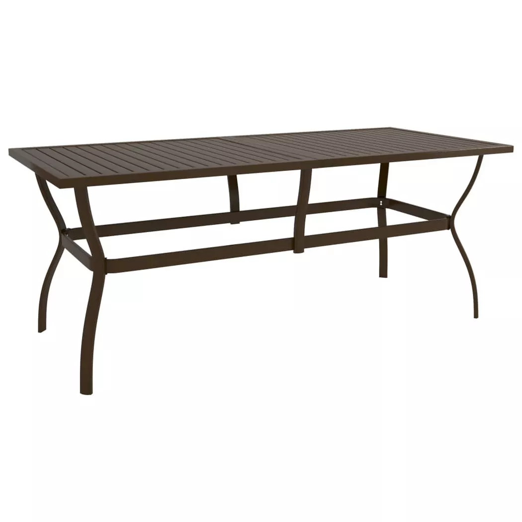 VidaXL - Table de jardin acier, One Size, Marron