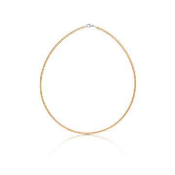 Collier Omega Glied Bicolor Gelb-/Weissgold 750, 3.2mm, 42cm