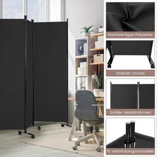 B2X Paravent pliable en 6 parties, avec roulettes verrouillables  