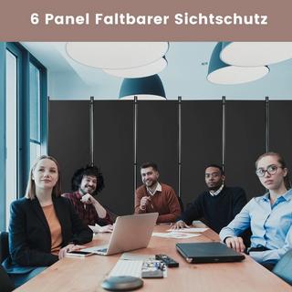 B2X Paravent pliable en 6 parties, avec roulettes verrouillables  