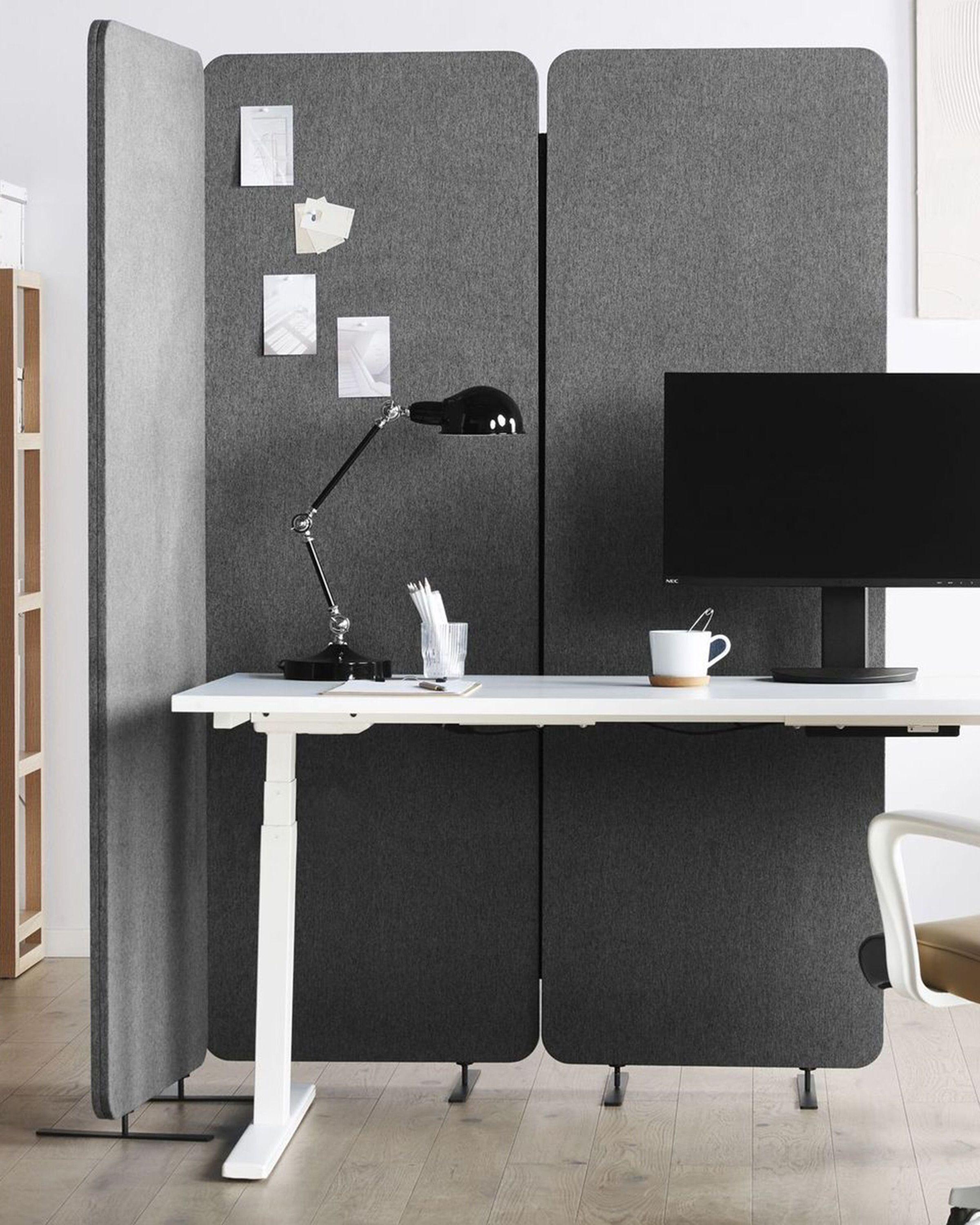 Beliani Séparation de pièce acoustique à 3 panneaux en Tissu STANDI  