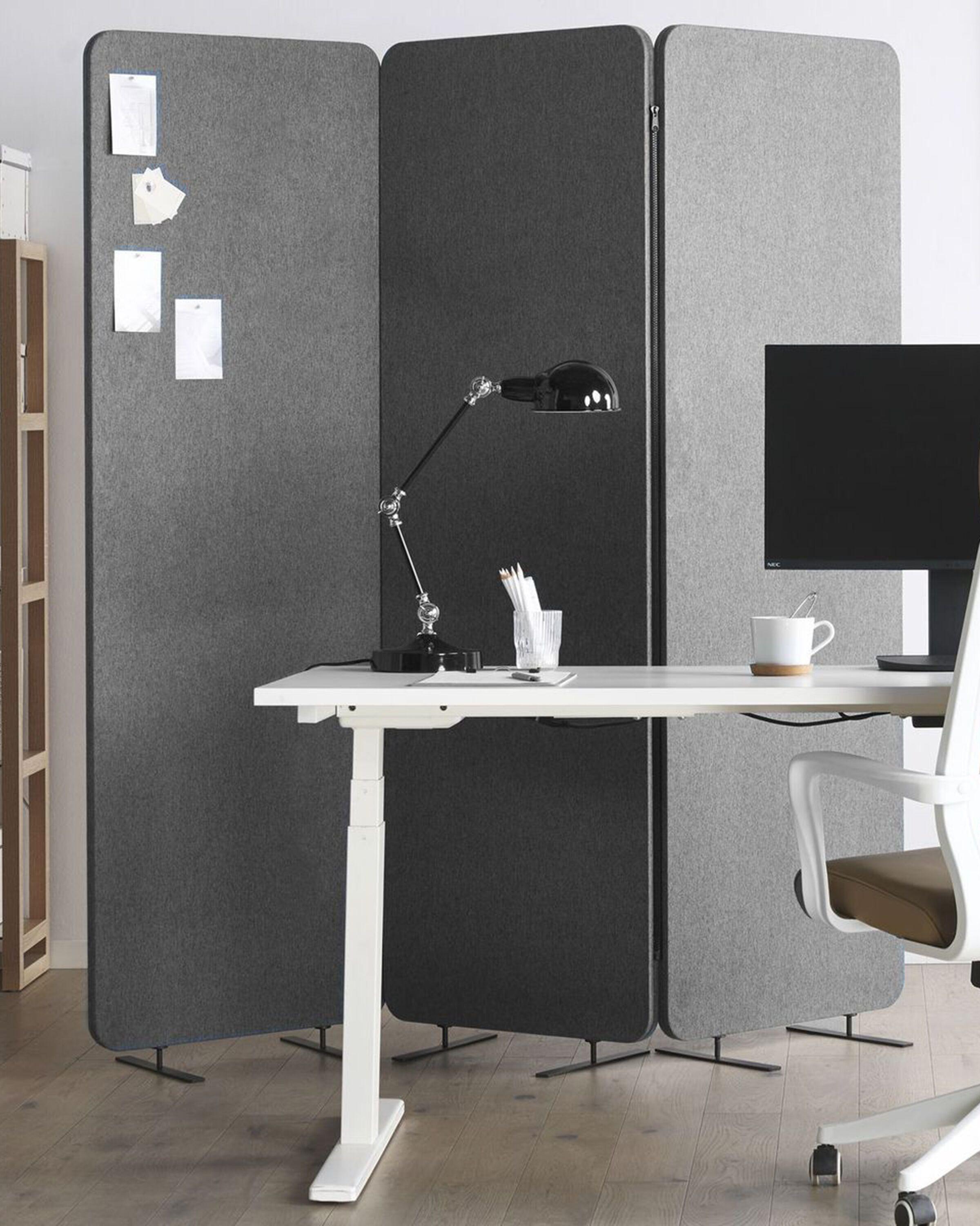 Beliani Séparation de pièce acoustique à 3 panneaux en Tissu STANDI  