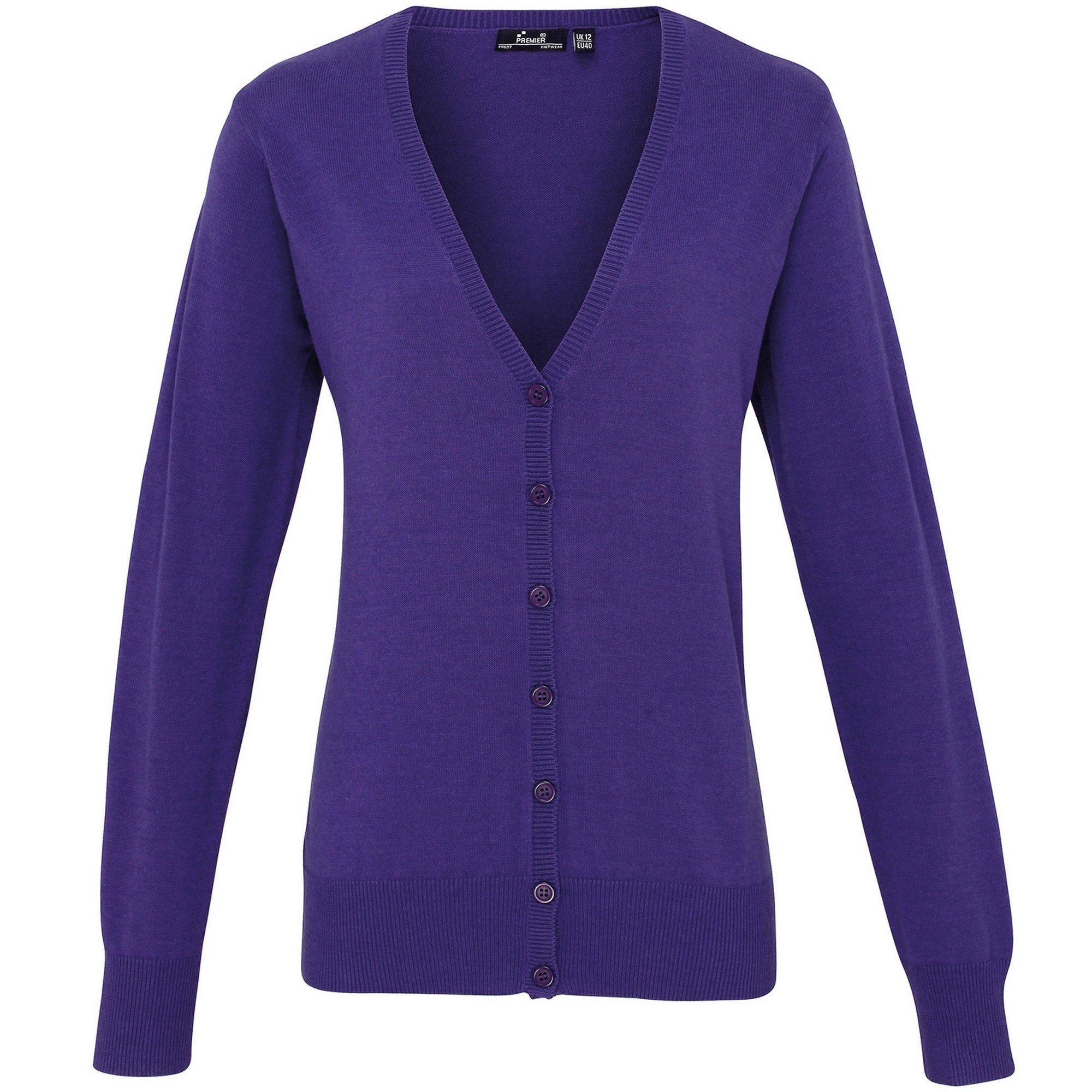 Image of Strickweste Mit Knopfleiste Unisex Lila 38