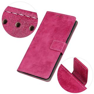 Cover-Discount  iPhone 13 Pro Max - Étui vintage aspect daim rose 