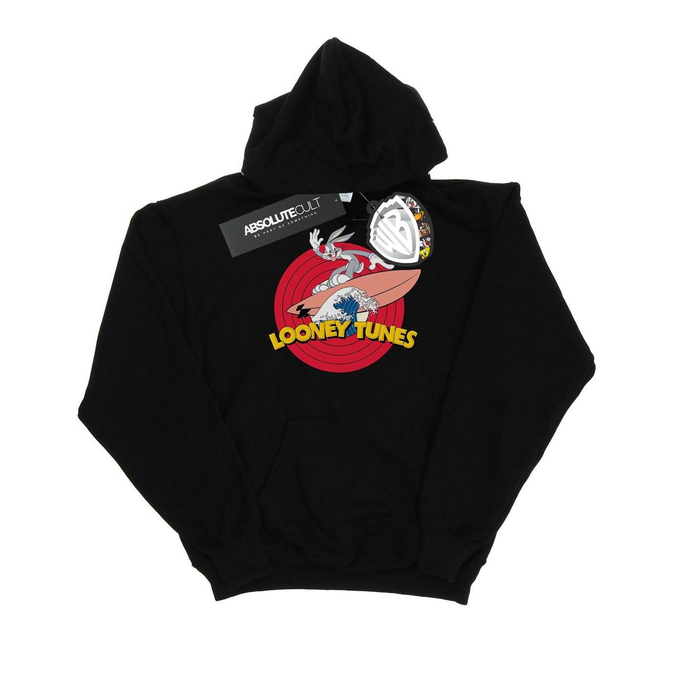 Image of Bugs Bunny Surfing Kapuzenpullover Herren Schwarz XL