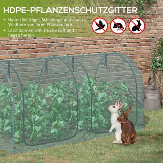 Northio Mini Serra 2,49X1,2M Tenda Per La Protezione Delle Piante Con Porta, Per Giardino E Balcone, Struttura In Acciaio E Rete In Hdpe, Verde Scuro  