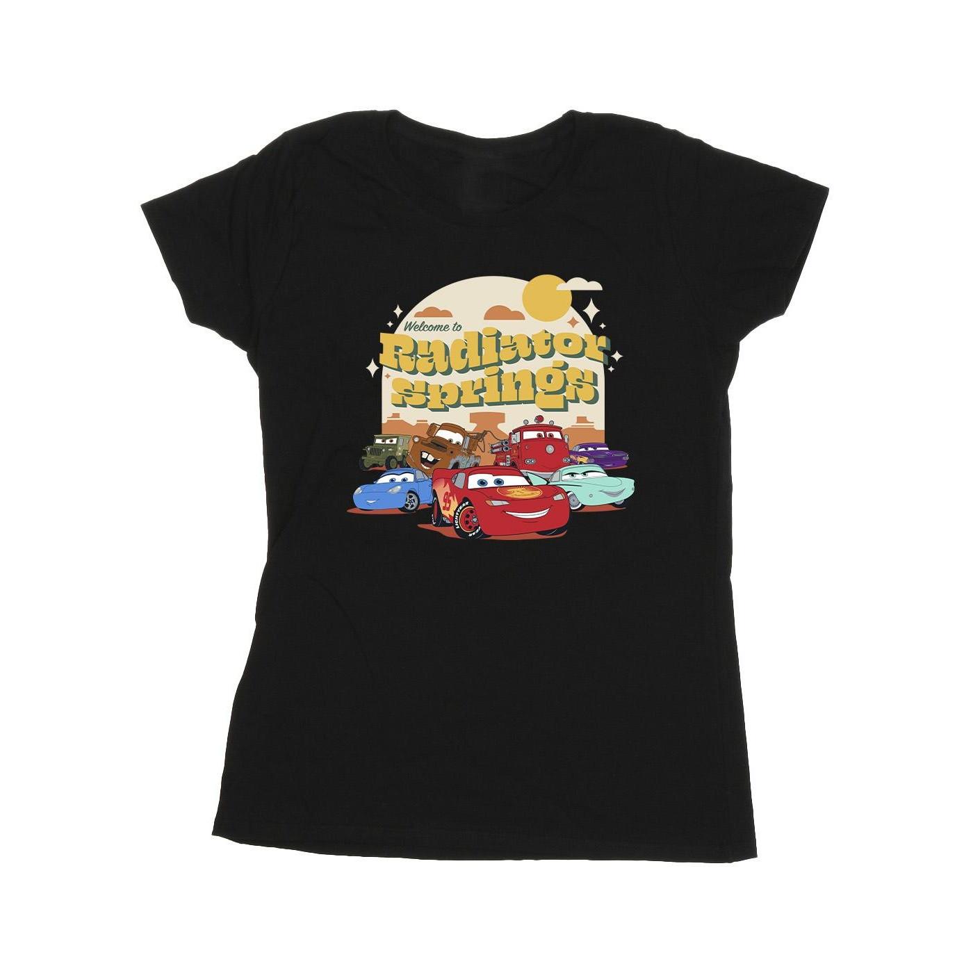 Image of Cars Radiator Springs Group Tshirt Damen Schwarz XXL