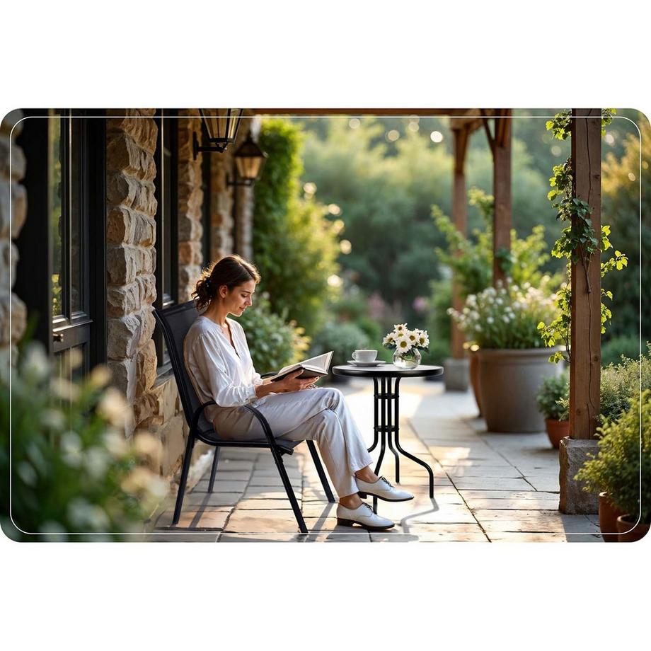 B2X Set di 4 sedie da giardino in tessuto Sofotel SO-980  