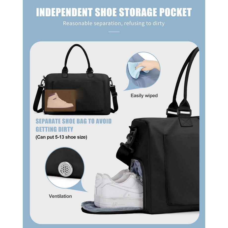 Only-bags.store Sport Reisetasche mit Schuhfach Nassfach  