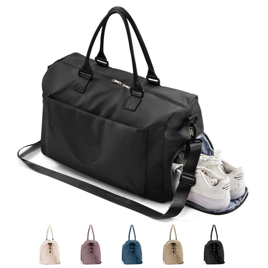 Sac de sport et sac de voyage, sac de sport fitness avec compartiment à chaussures, sac de voyage sportif avec housse de trolley, sac d'entraînement imperméable, sac de gymnastique