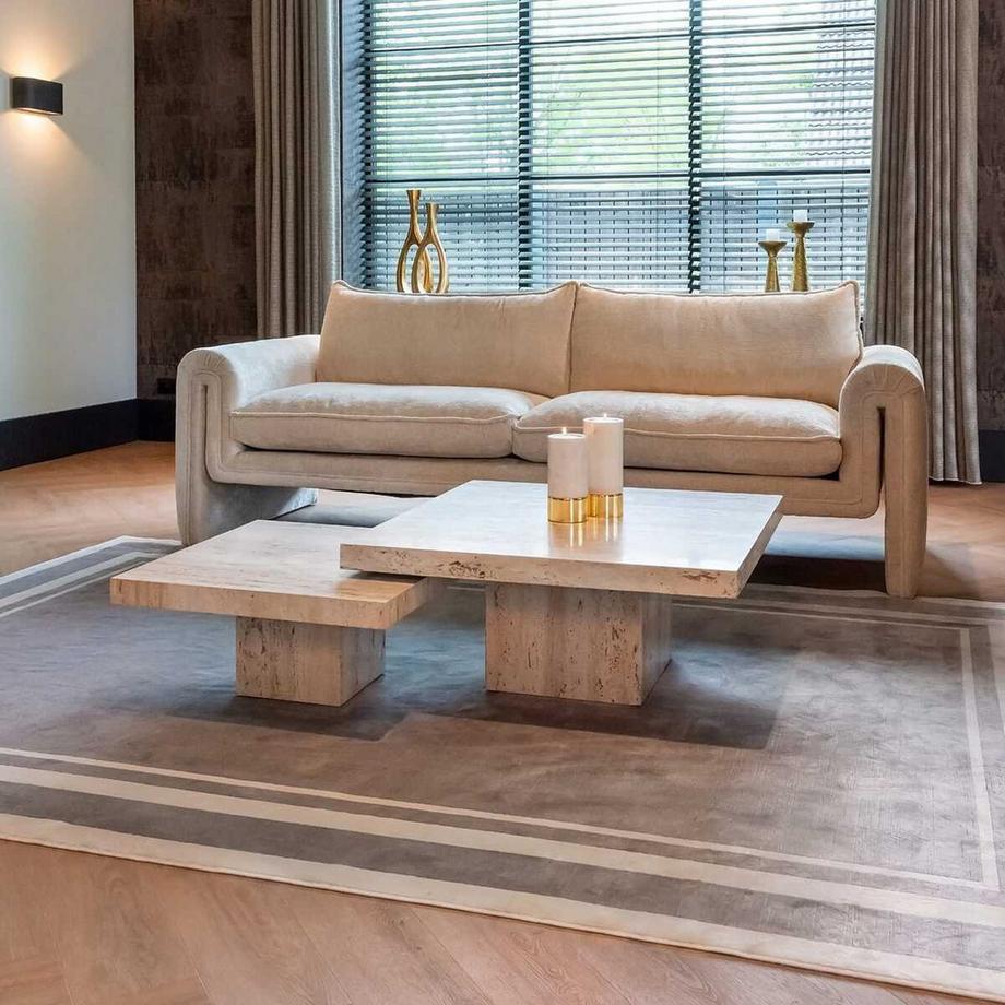 mutoni Table basse Cantera 80x80 (lot de 2)  